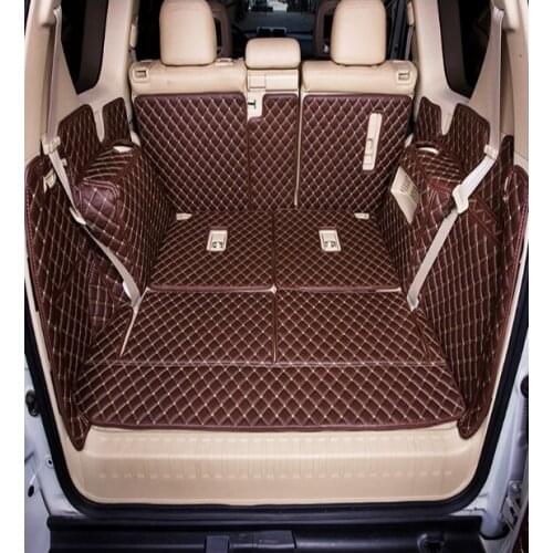High quality car trunk cargo mats & Back door mat for Toyota Land Cruiser Prado 150 7 seats 2017-2010 durable boot carpets