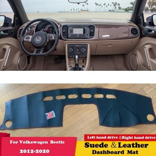 For Volkswagen VW Beetle Coccinelle Maggiolino 2012-2020 Leather Dashmat Dashboard Cover Pad Dash Mat Carpet Accessories Suede