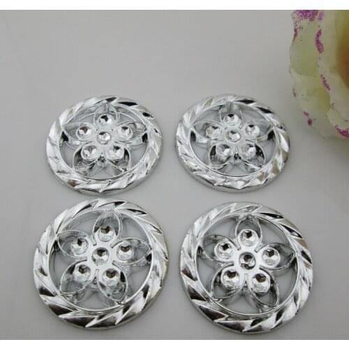 AB39)20pcs Fantastic Round Plastic Buckle For Wedding Invitation Card
