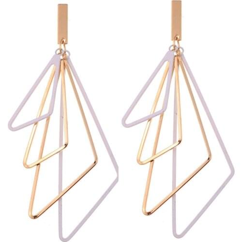 Lureme New Arrival Women Party Dresses Multiple Alloy Geometry Triangles Dangle Earrings for Women Girl (er005272)