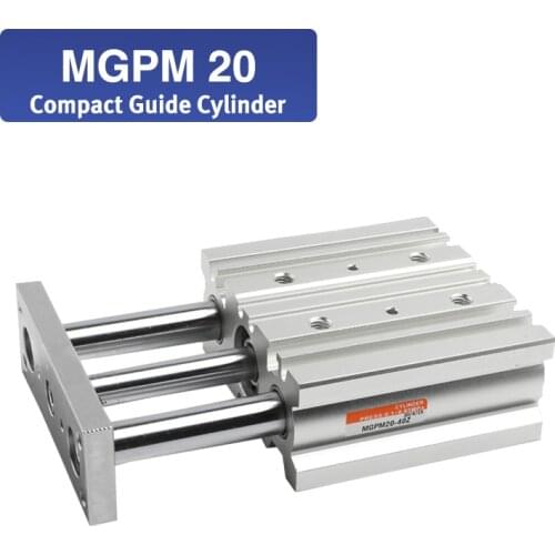 MGPM MGPM20 100Z-125Z-150Z-175Z-200Z-250Z-300Z-350Z-400 Three-axisthin Rod Cylinder Compact guide Stable pneumatic
