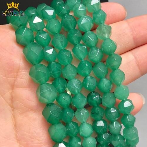 Natural Faceted Green Agates Onyx Stone Beads Gem Loose Spacer Beads For Jewelry Making DIY Bracelets Necklaces 15"Inch 6/8/10mm