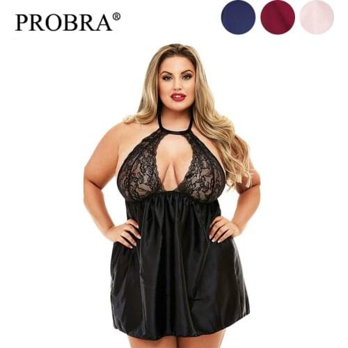 Plus Size Cheap Maternity Nightwear - Hollow Breathable sexy lingerie Postnatal Sleep Clothes for Obesity Dress 2019 Underwear L