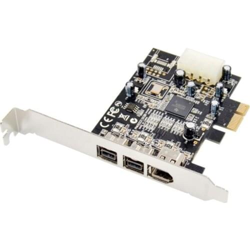 PCI Express 3 Port Firewire 1394B & 1394A PCIe 1.1 x1 Card TI XIO2213AZAY Chipset