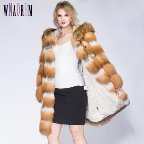 Womens Real Fur Coat Winter Real Fox Fur Jacket Thick Warm Fashion Whole Pelt Silver Fox Fur Red Fox Fur Coat Size Custom