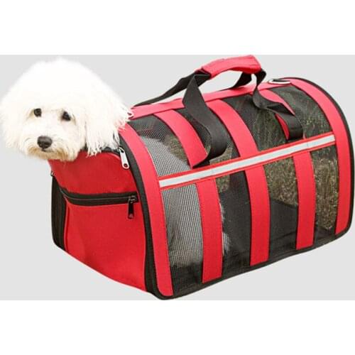 Dog handbag Pet Carrier Travel Tote Four-sided breathable mesh pet bagcage Portable Foldable pet bag cat bag dog backpack