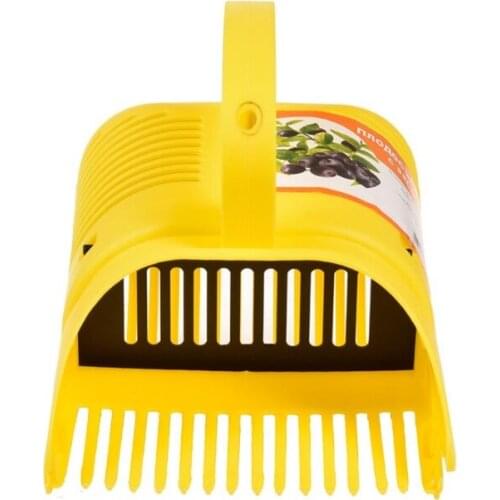 Super Practical ( Yellow) Berry Pic-ker with Plastic Comb-shaped Blue-berry Rake for Harvesting Fruits Picking Tools
