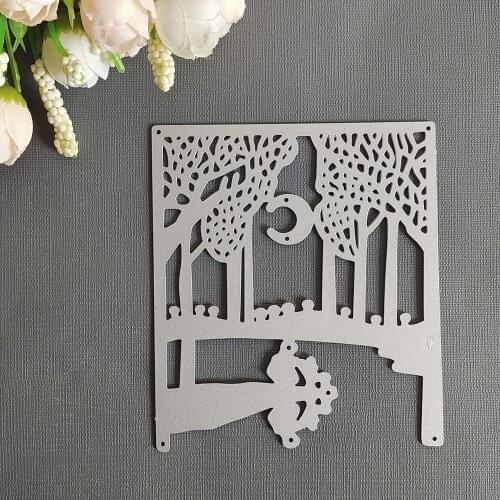 Girl by the river New Metal Steel Cutting Dies Stencils for Making Scrapbooking DIY Album Paper Cards Embossing Die