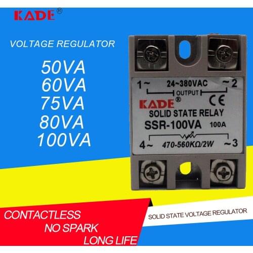 SSR -50VA/60VA/75VA/80VA/100VA VR To AC white color Solid State Voltage Regulator SSVR