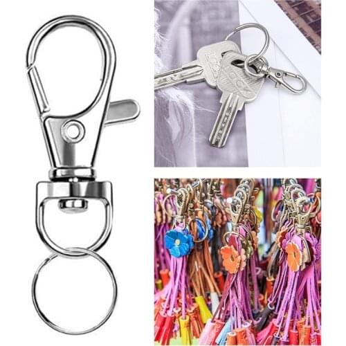 Premium Lobster Claw Clasp 120 Pcs Swivel Keychain Push Gate Snap Hook Lanyard Durable Alloy Jewelry DIY Craft for Bags