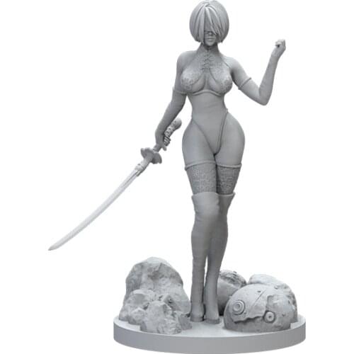 1/24 75mm 1/18 100mm Resin Model Kits Sexy Female Killer Unpainted No Color RW-203
