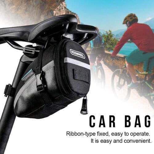 1.2L Portable Waterproof MTB Bike Rear Bag Reflective Bicycle Saddle Bag Tail Bag Seat Cycling Equipment Tail Bike Accessories