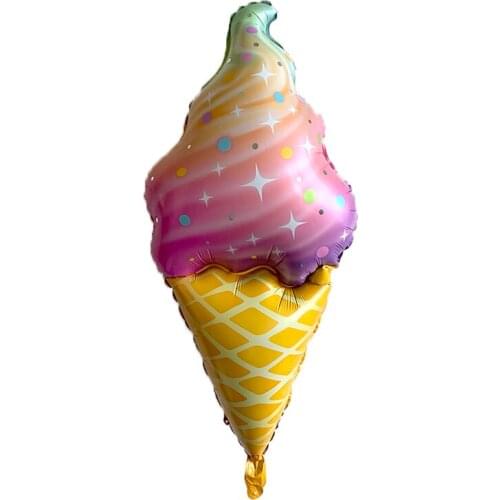 1pcs New Rainbow Ice Cream Foil Balloons Boy Girl Birthday Party Summer Dessert Theme Party Baby Shower Decorations Balloons