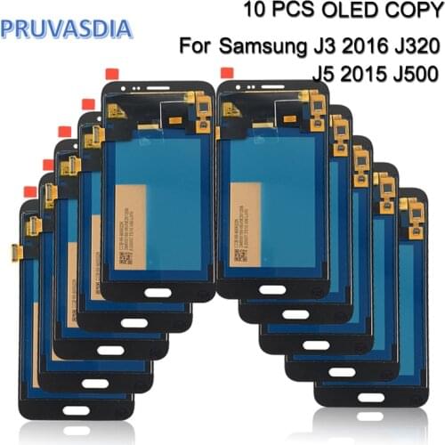 10 piece/lot LCD J500 J320 For Samsung Galaxy J5 2015 J500 Display Touch Screen Digitizer Assembly For Samsung J3 2016 J320 LCD