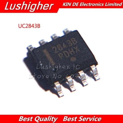 10pcs UC2843BD1R2G SMD UC2843 SOP8 2843B UC2843B UC2843BD SOP
