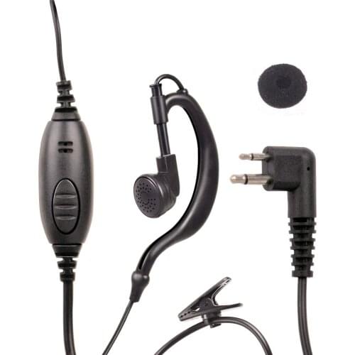 2 Pin Earpiece Microphone Headset PTT Mic for Motorola Two Way Radio Walkie Talkie CP040 CP125 CP140 CP180 CP185 CP300 M Plug