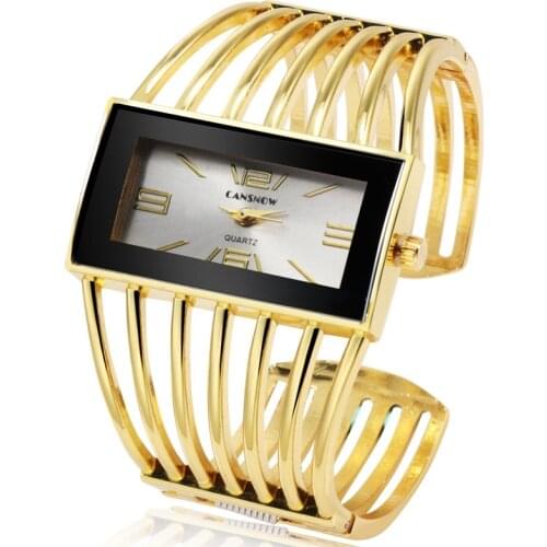 2021 Fashion Gold Silver Band Wristwatch Women White Bracelet Watch Lady Dress Party Watches Wholesale