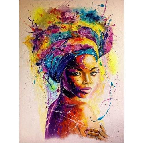 5D Diamond Embroidery African woman pattern Diy Diamond Painting Diamond Mosaic square round Diamond Picture pastes Home Decor