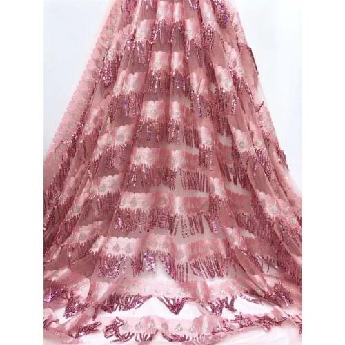 African Lace Fabric 2021 Embroidery Nigerian Wedding Lace Fabric High Quality French Tulle Lace Fabric J36491