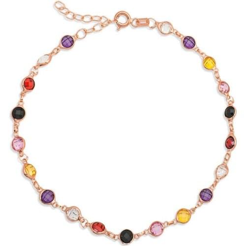 Silver 314cc Chained with Square Zircon Stone, Rhodium Bangle Stylish, Aesthetic and Flashy, Bracelet Types for Women