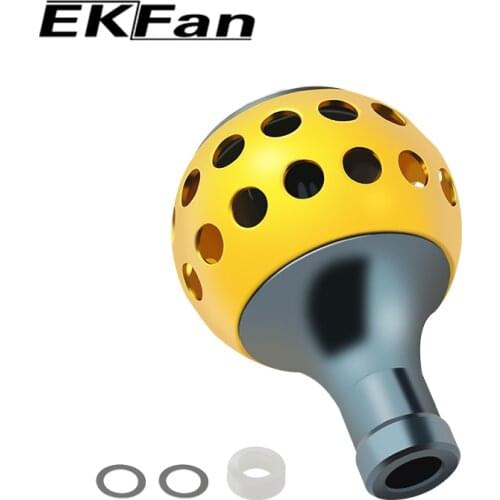 EKFan 38MM Aluminum Alloy Round Fishing Reel Handle Knobs For 5000-10000 Spinning Reels Fishing Tackle Accessory