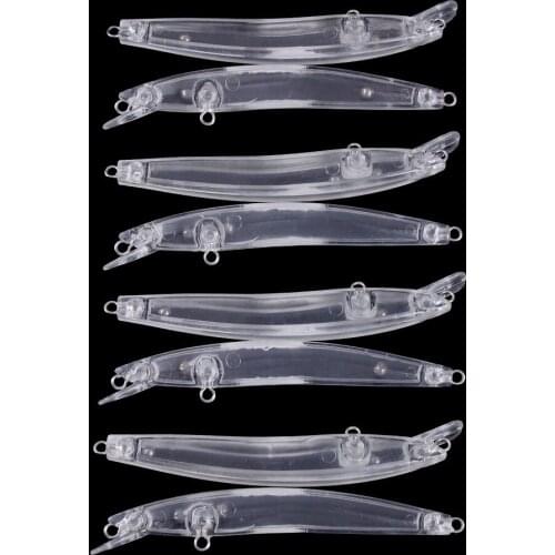 HENGJIA 50pcs 8cm 5g blank baits Crank Minnow fishing lures Unpainted Lure Bodies hard bait