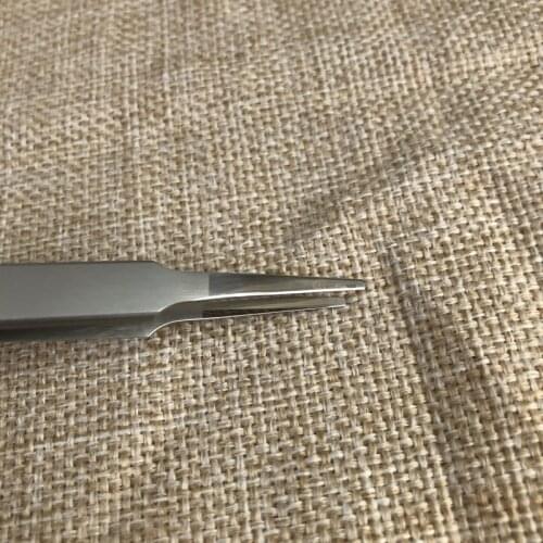 Watch repair tool original Bergeon 7027-PM-F stainless steel tweezers flat head