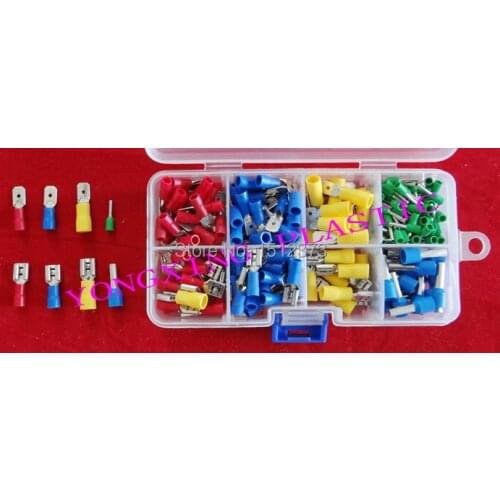 225PCS/box insulated connector male female and cord ends terminal 8 size in box