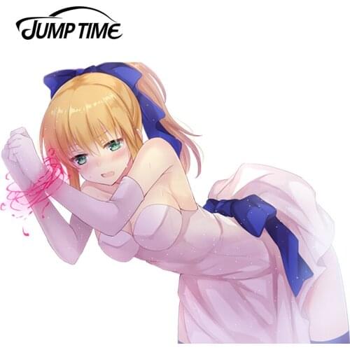JumpTime 13cm x 10.5cm Hot Girl Anime Fate stay night Sticker 3D Car Decal Waterproof Hood Protective Film