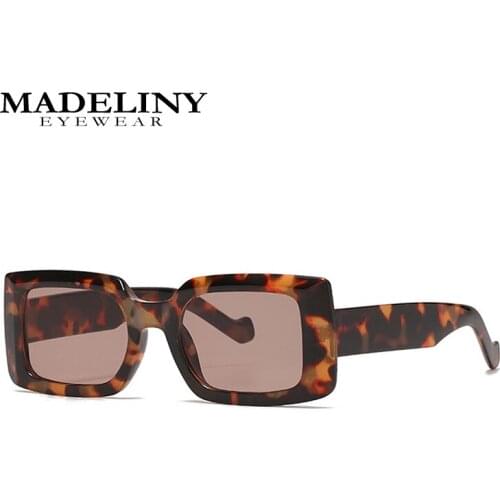 MADELINY Fashion Square Sunglasses Women Vintage Sun Glasses for Male Luxury Brand Designer Personality Trending Female MA068