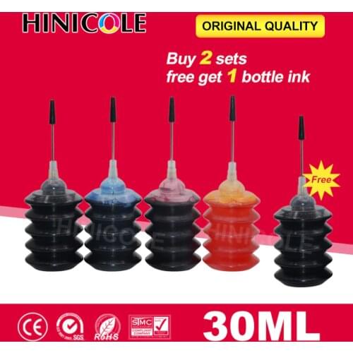 Hinicole 4 x 30 ML Refill Dye Ink Kit For Epson For Canon For HP For Brother Inkjet Printer CISS Cartridge Printer