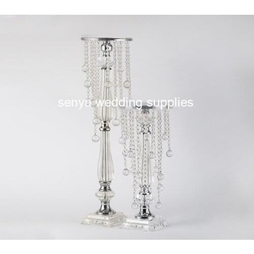 New style Tall acrylic crystal table centerpiece wedding chandelier flower stand Wedding Decoration senyu0106