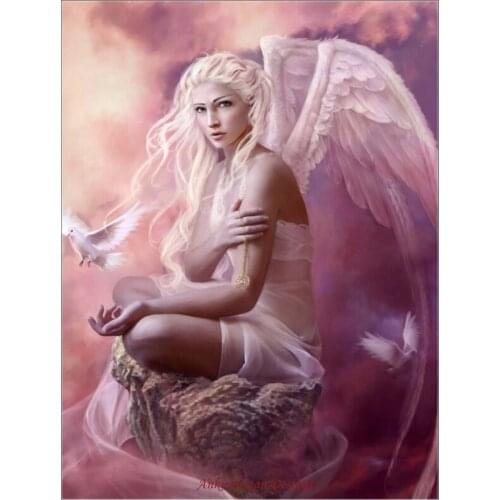 Needlework for embroidery DIY French DMC High Quality - Counted Cross Stitch Kits 14 ct Oil painting - Guardian Angel