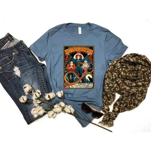 Sanderson Sisters halloween Fashion pattern Letter Aethetic Female tshirts Clothing Cotton O Neck Casual Short Sleeve