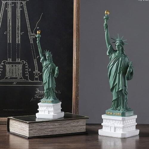 Statue Of Liberty Model New York City Landmark Small Replica Ornament Resin Souvenir Collectible Gifts For Home Shelf He