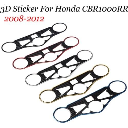 Motorcycle 3D Triple Tree Decal Top Clamp Upper Front End Protector Stickers For Honda CBR1000RR CBR 1000 RR 08-12 2008-2012
