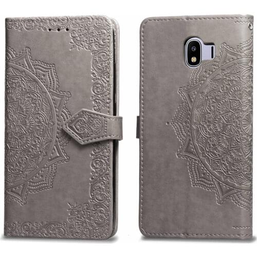 Smart Flip Stand Wallet Cover For Samsung Galaxy J4 2018 Luxury Magnetic Leather Card Slots Picture Holder Shockproof Case