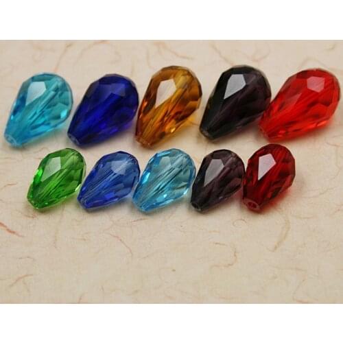 High Quality 5500 Faceted 8x11mm Teardrop Crystal Glass Quartz Drop Beads DIY Beads Accessories for Jewelry Making