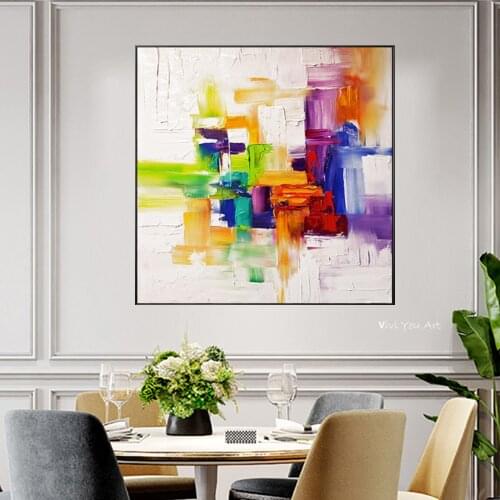 100% Hand painted Oil Painting Abstract Murals Living Room Porch No framed Paintings Decorative Paintings Modern And Simple