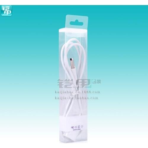 400 pcs Wholesale Clear PVC Packing box For iPhone 5 6 7 Plus Xiaomi 1 Meter USB Cable Data Line Retail Packaging Box
