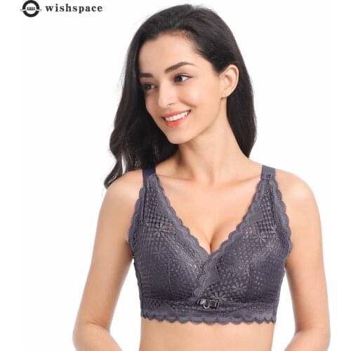 Big Chest Show Little Breathable Vice Milk Code Thin Section Gather Lingerie Lace Sexy Together Without Rims Comfortable Bra