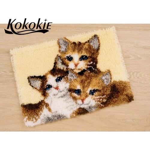 3d floor cushion Crocheting Needle for carpet embroidery latch hook kits rug printed canvas accessories cartoon tapestry kits