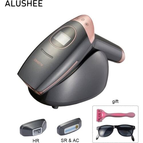 ALUSHEE Unlimited Flash Women Men Face Hand Underarm Laser Epilator Ice Cool Photorejuvenation IPL Hair Removal Device