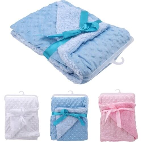 Soft Baby Blankets Warm Fleece Newborn Stroller Sleep Cover Cartoon Beanie Infant Bedding Quilt Swaddling Wrap Kids Bath Towel