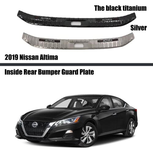 For Nissan Altima 2019 2020 Rogue Stainless Steel Rear Bumper Protector Sill Trunk Guard Cover Trim Car Accessories