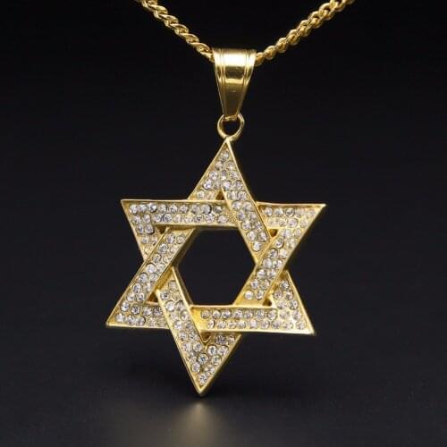 2019 New selling pendant necklace set auger star of David men alloy hip hop necklace nightclub tide product CAGM0024
