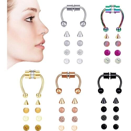 New Fashion U Shape Fake Nose Ring Hip-Hop Style Magnetic Magnet Septum Piercing Sexy Women Body Jewelry Accessories