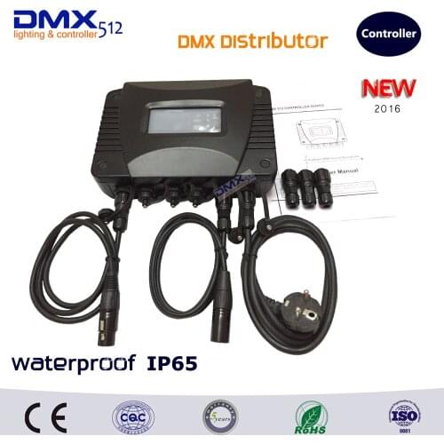 COLORNIE New Arrival!! Outdoor Waterproof IP65 DMX Distributor Stage Lights Signal Amplifier Splitter DJ Lighting DMX512