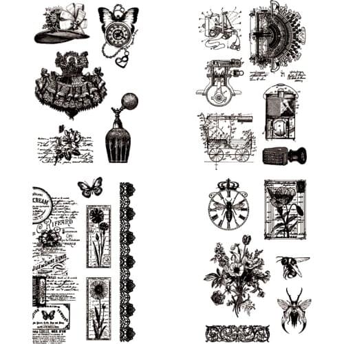 KLJUYP Retro Style Clear Stamps Scrapbook Paper Craft Clear stamp scrapbooking 09111