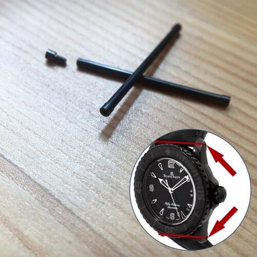 Band bar ear rod link kit screw tube for Blancpain Fifty Fathoms 45mm Black Knight watch